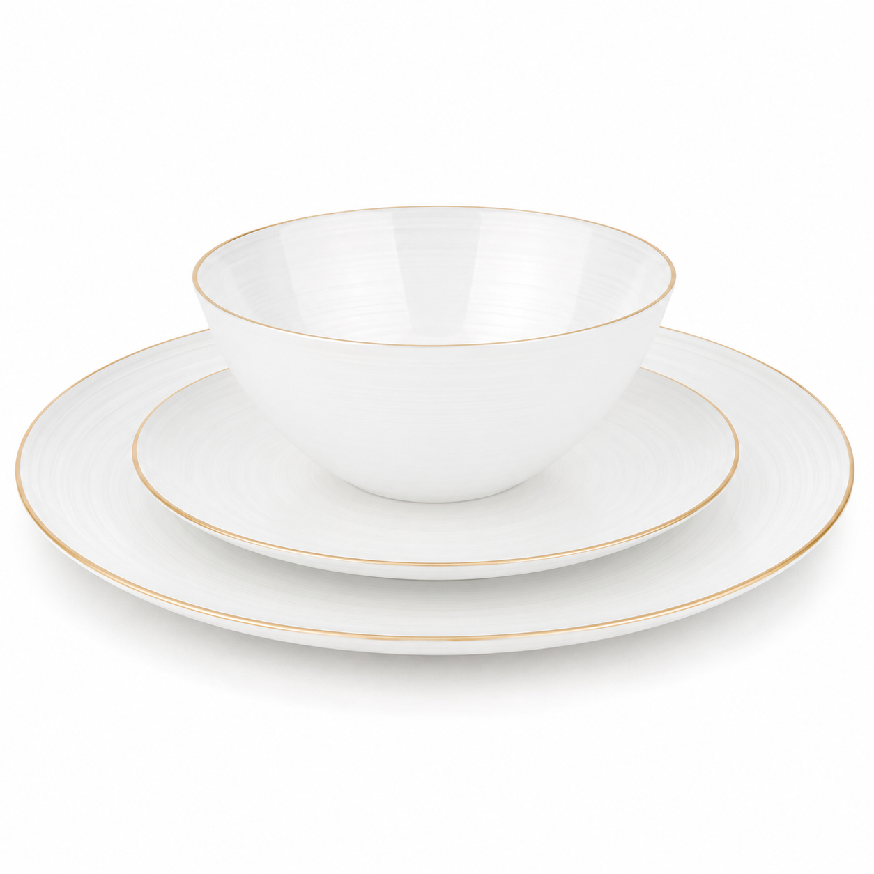 Regal Collection 7'+10' + 12oz Bowl Pearl/Gold Combo Pack 8+8 'Superior' 6/CS