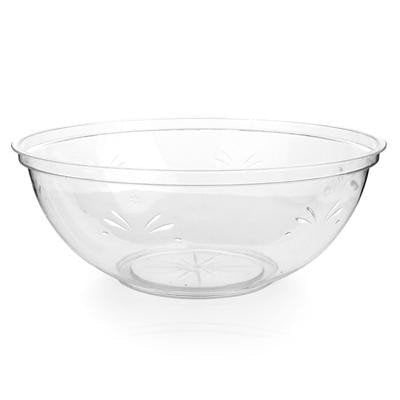 Plastic Clear 12" Clear Round Salad Bowl