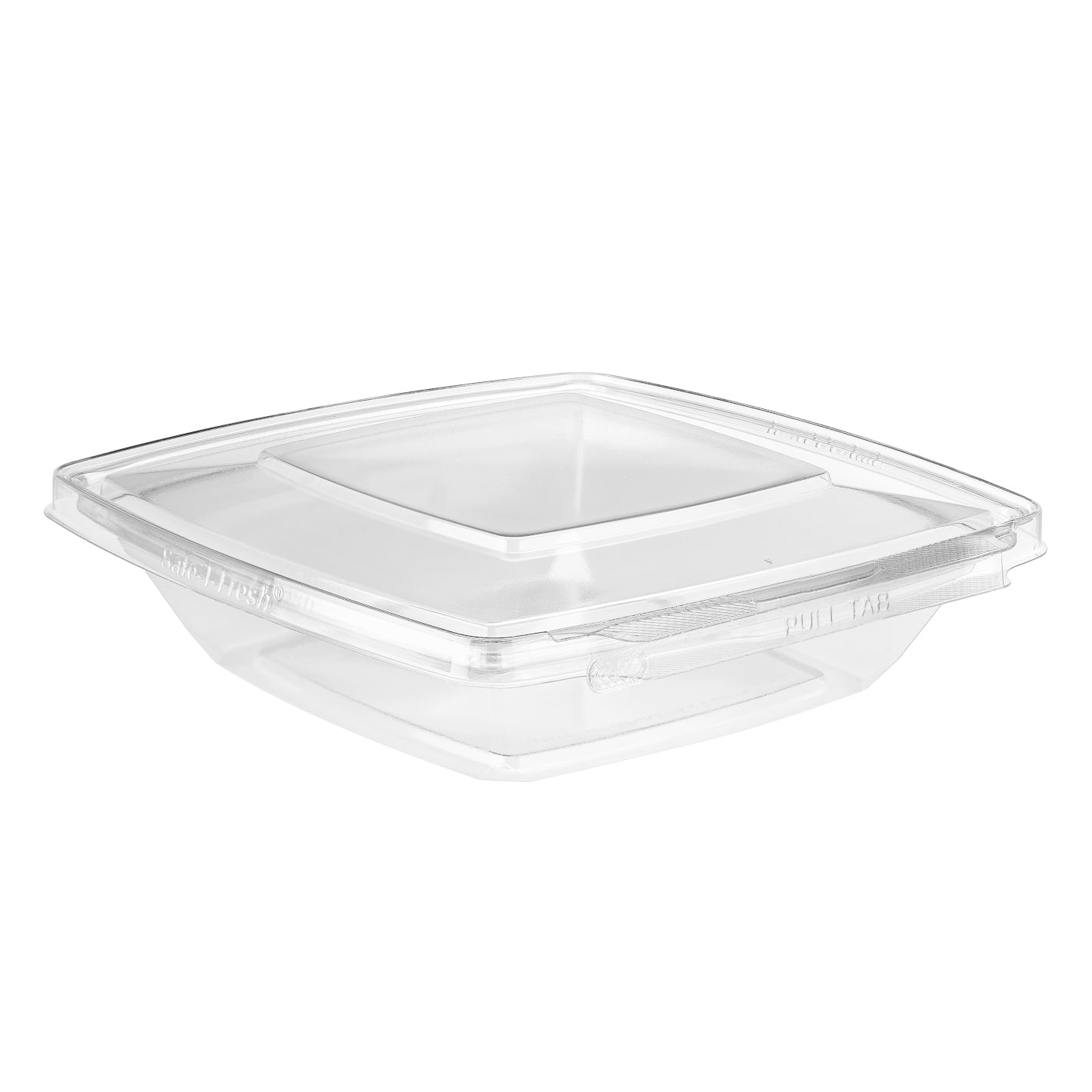 Plastic Containers Clear With Flat Hinged Lid Pagodaware (TS24PWF) 24oz (710ml) 16x16x5.9cm 174/CS