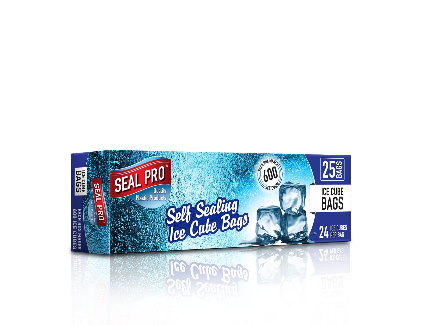 Self Sealing Ice Cube Bags 'Seal Pro' 24/25's