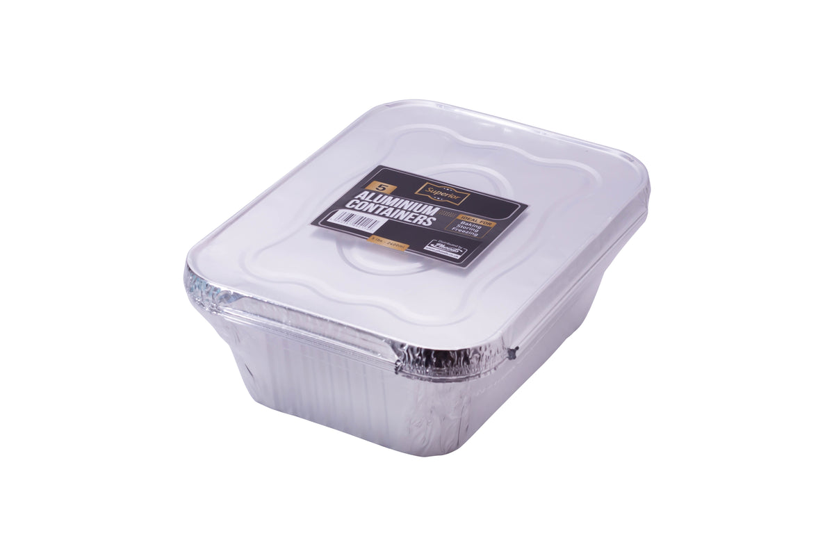 Aluminium Containers Full Curled 'Superior' 5lb - Heavy Duty