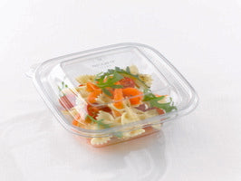 Plastic Clear Square Salad Bowls 1000cc (19cmx19cm)