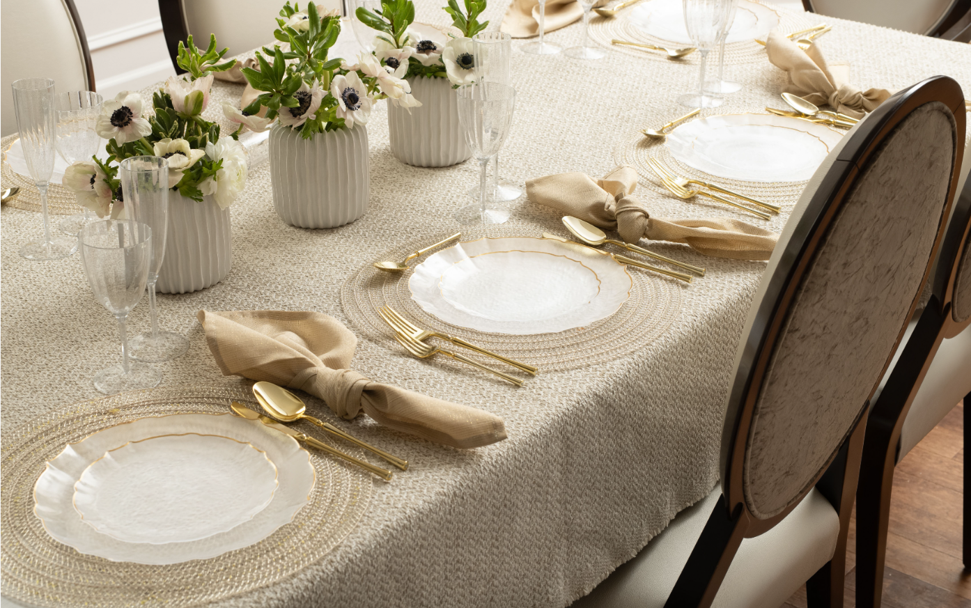 Luxe Collection Plates 10" Clear/Gold 'Decor' (4733) 12/10's