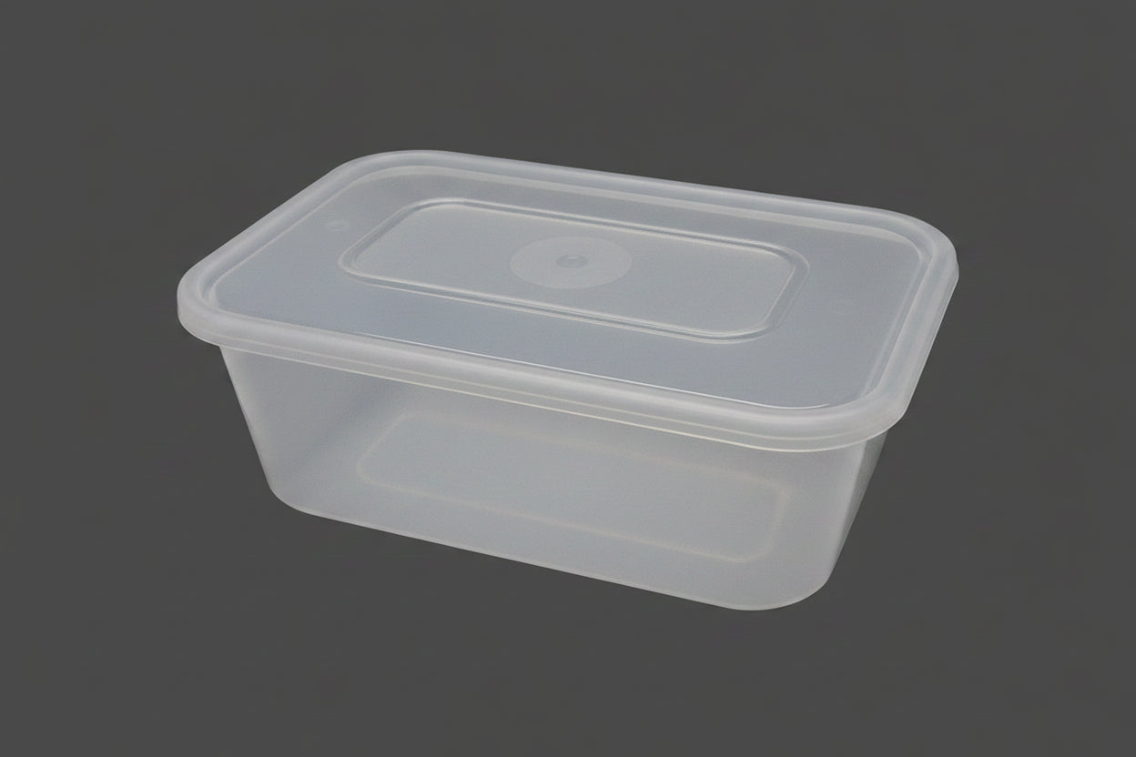 Plastic Containers & Lids 1000cc Rect Clear 'Satco'