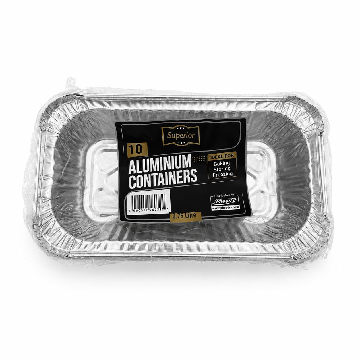 Aluminium Containers 0.75 Litre 19.7x10.5x4.9 'Superior' 50/10's