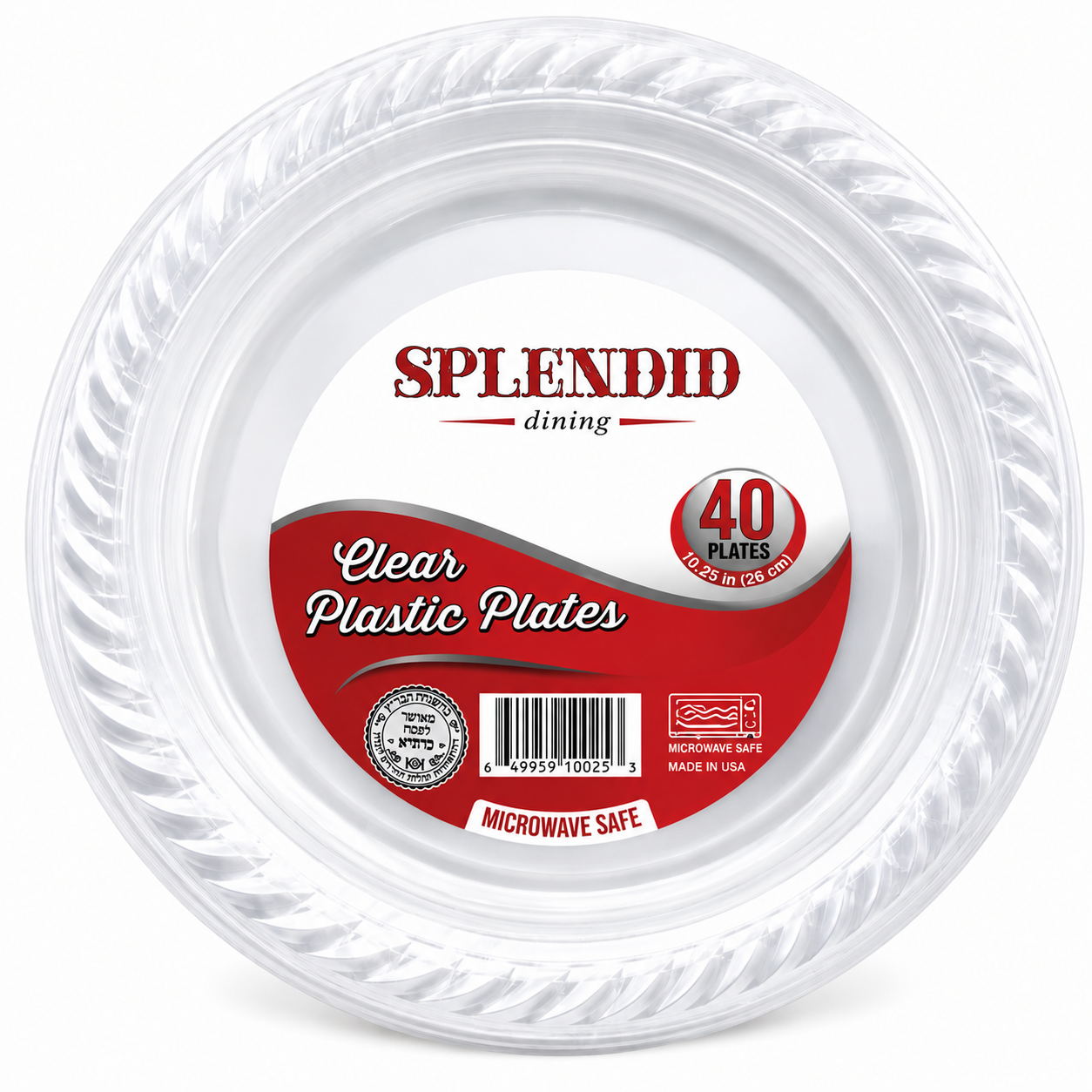 Plastic Plates 6" Clear NS 'Splendid Dining' 12/40's