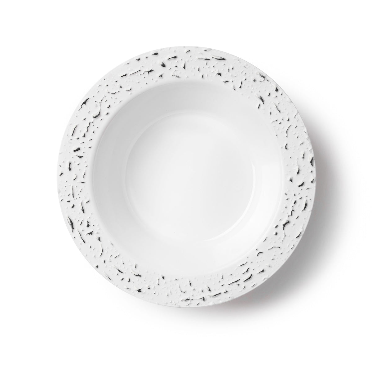 Bowls 5oz White/Silver 'Decor'
