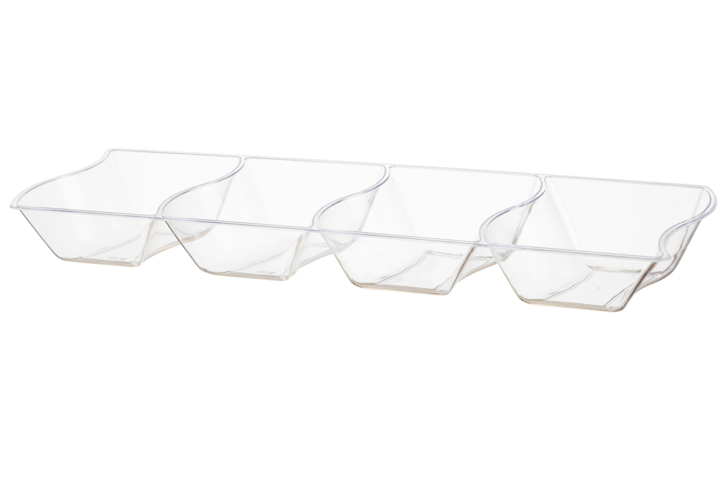 Plastic Clear 4 Section Tray