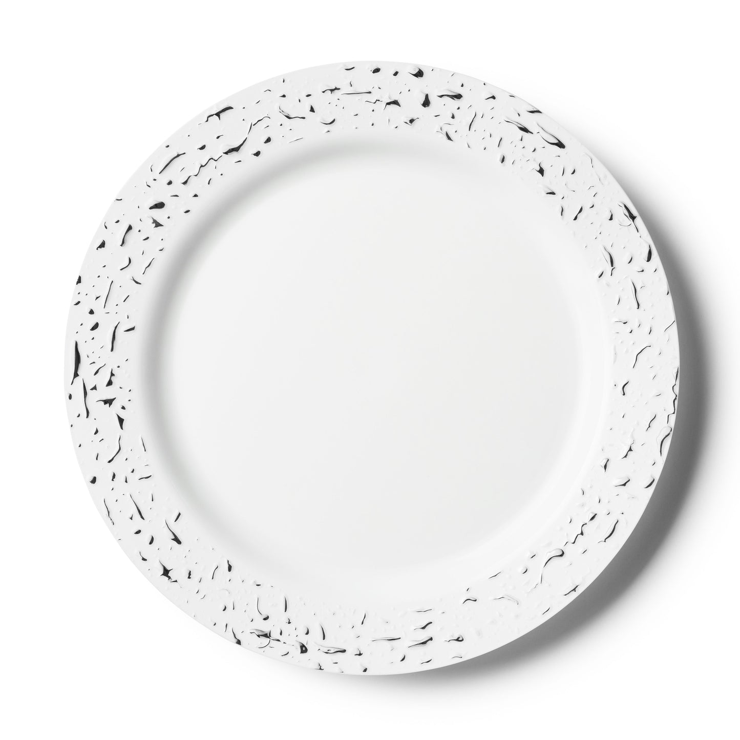 Plates 7" White/Silver 'Decor'