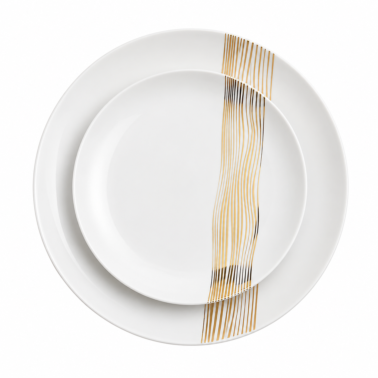 Signature Collection Round 7" White/Gold Pattern 'Superior' 12/10's