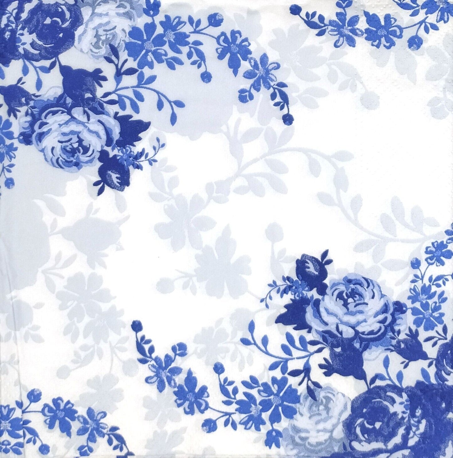 Design Napkins Blue Roses 'Nouveau'