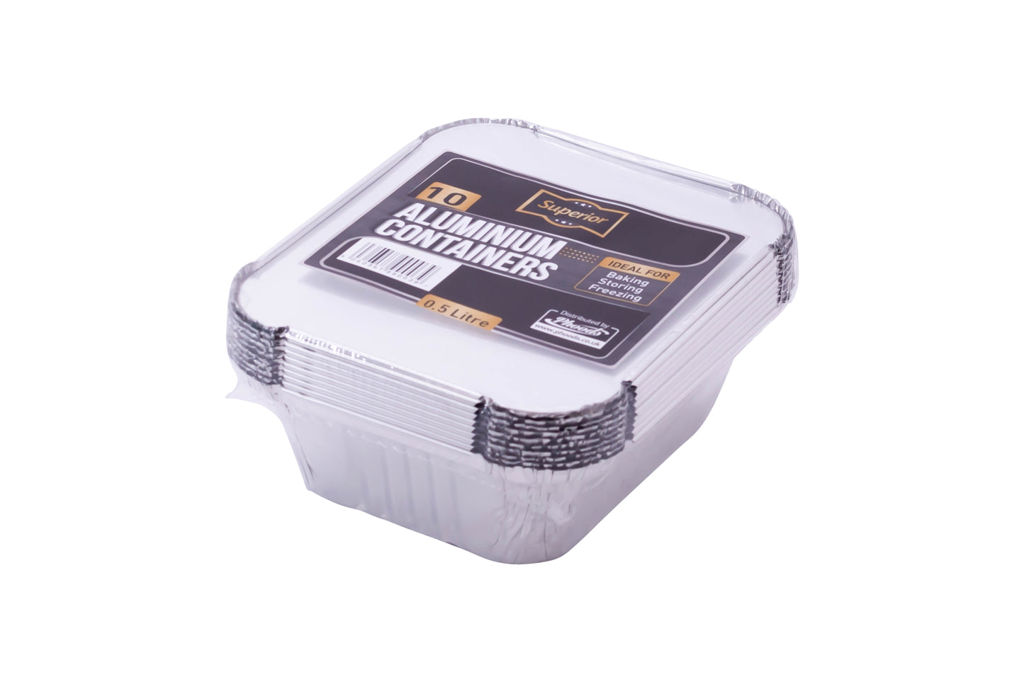 Aluminium Containers Packed 0.5 Litre 'Superior'