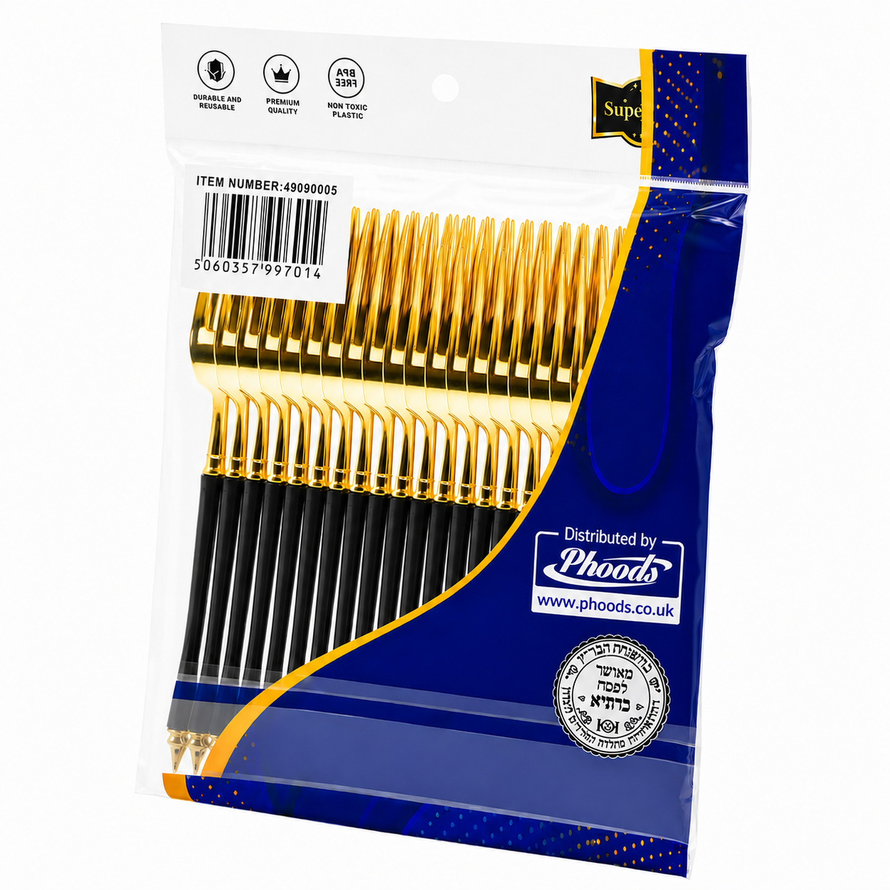 Superior Small Forks Gold Black Gold