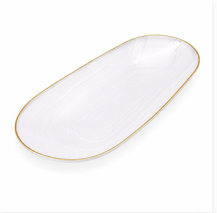 Regal Trays Collection 11' Clear & Gold Rim 'Superior' 48/1s
