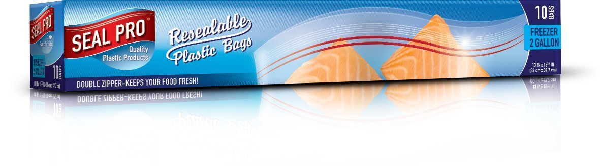Zip-Lock 2 Gallon Freezer Bags 'Seal Pro'