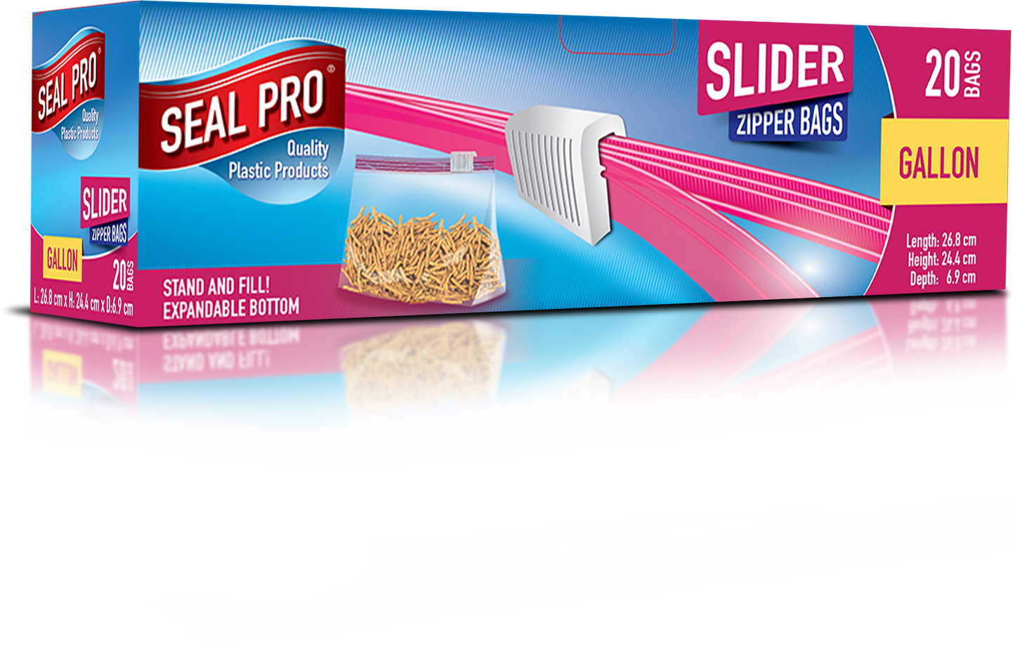 Slider Zip-Lock Gallon Bags 'Seal Pro'
