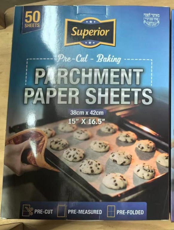 Baking Parchment Pre Cut 38cm x 42cm 'Superior' 50's