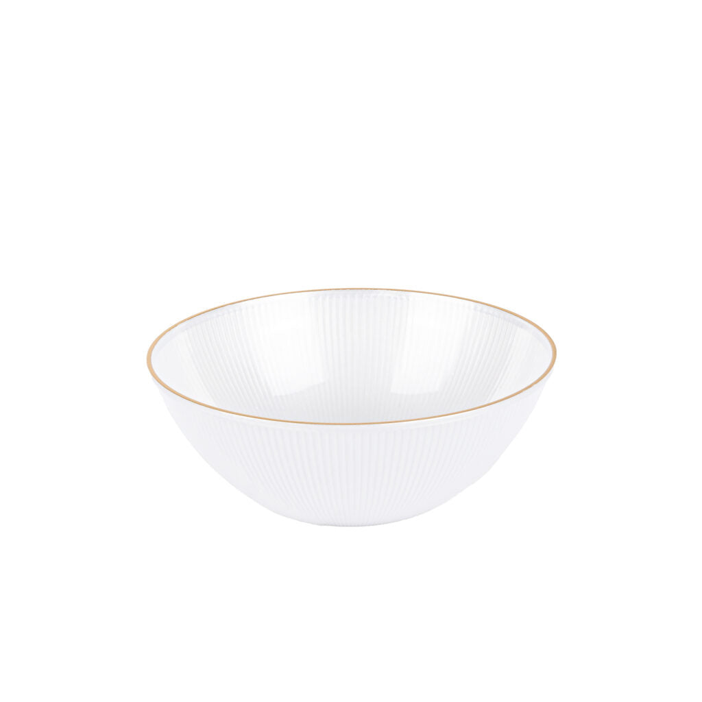 Ribbed Collection 12oz Bowl Pearl/Gold 'Superior' 12/10's