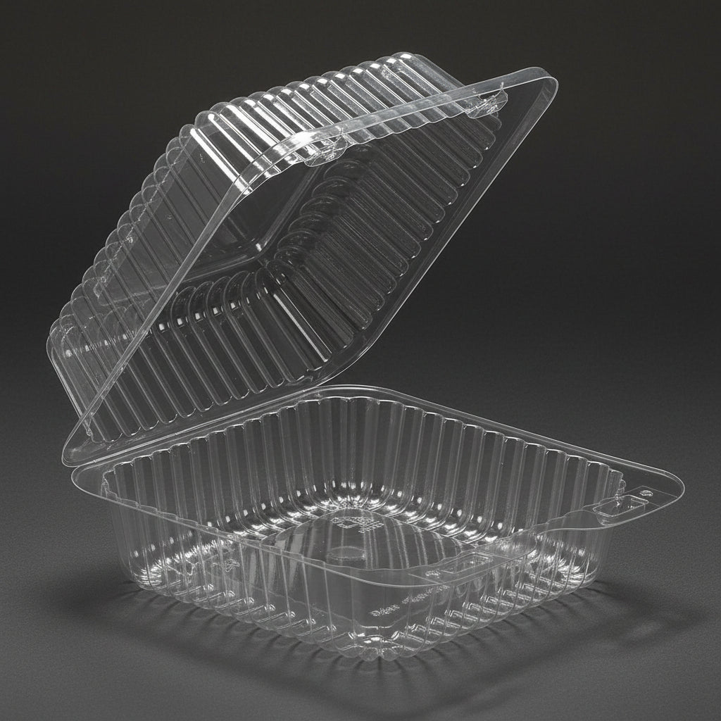 Plastic Containers 'Sure Lock' Clear Hinged Lid