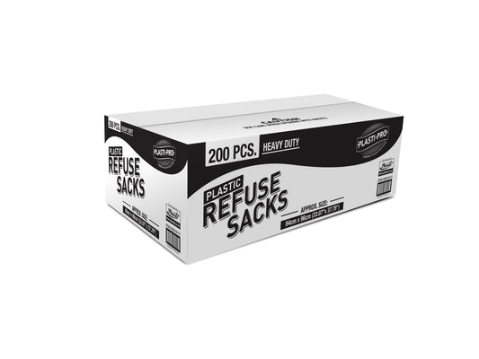 Black Bags Extra Thick Heavy Duty Refuse Sacks 'PlastiPro'