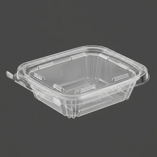 Plastic Containers 'Safety Fresh' 8oz Clear
