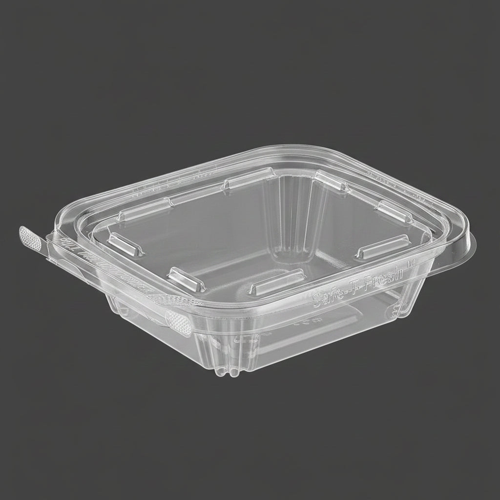 Plastic Containers 'Safety Fresh' 6oz Clear