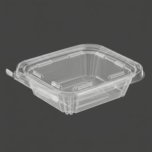 Plastic Containers 'Safety Fresh' 6oz Clear