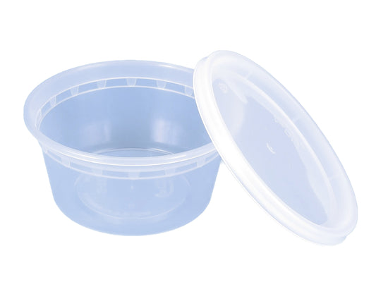 Plastic Containers & Lids 12oz Round Clear 'SealPro'