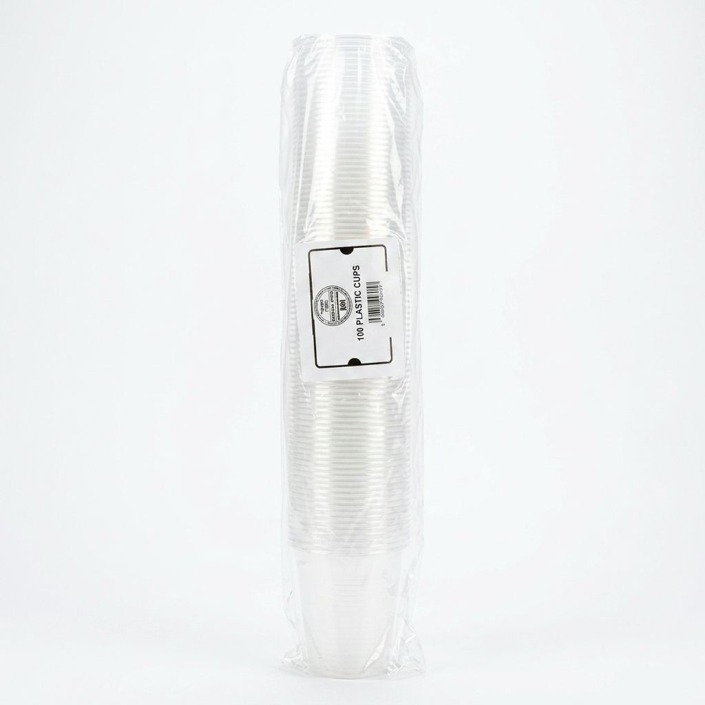 Plastic Cups 180cc Clear 30/100's