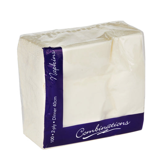 Premium Napkins White 40cm 'Combinations'