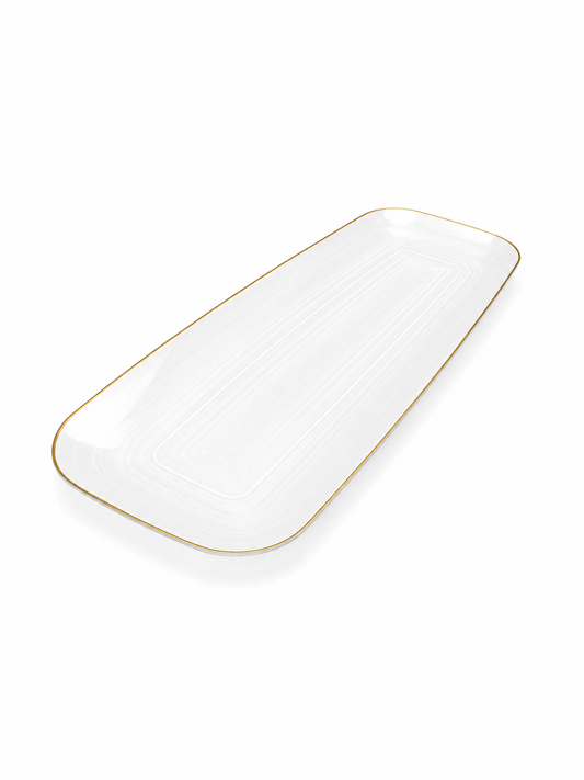 Regal Trays Collection 17.5' Clear & Gold Rim 'Superior' 48/1s