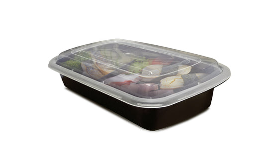 Plastic 38oz Clear W/Clear Lids 'SealPro'