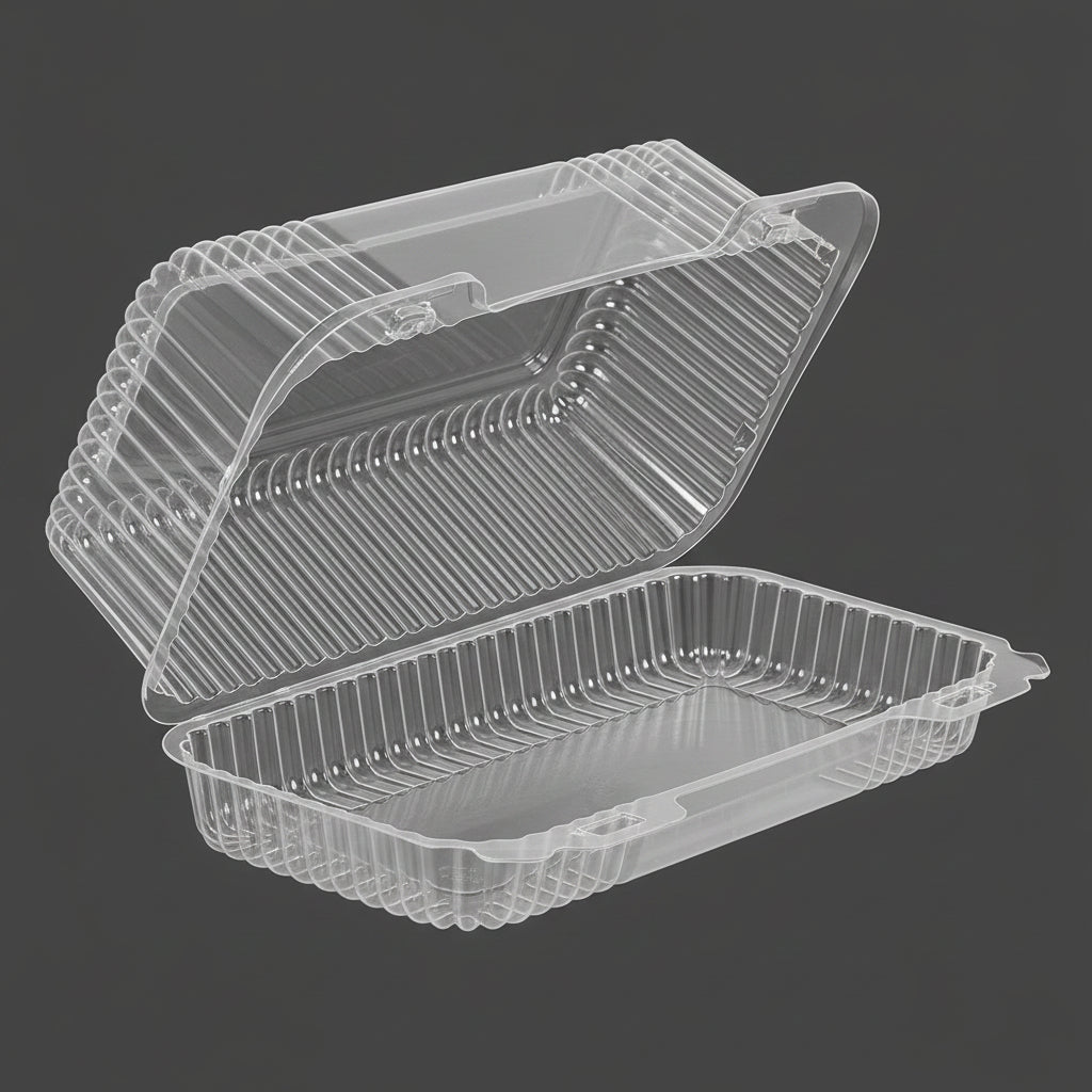 Plastic Containers 'Sure Lock' Clear Hinged Lid