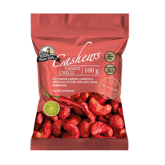 Tangy Chilli Flavoured Cashews Nuts 'Farmgate' 100g