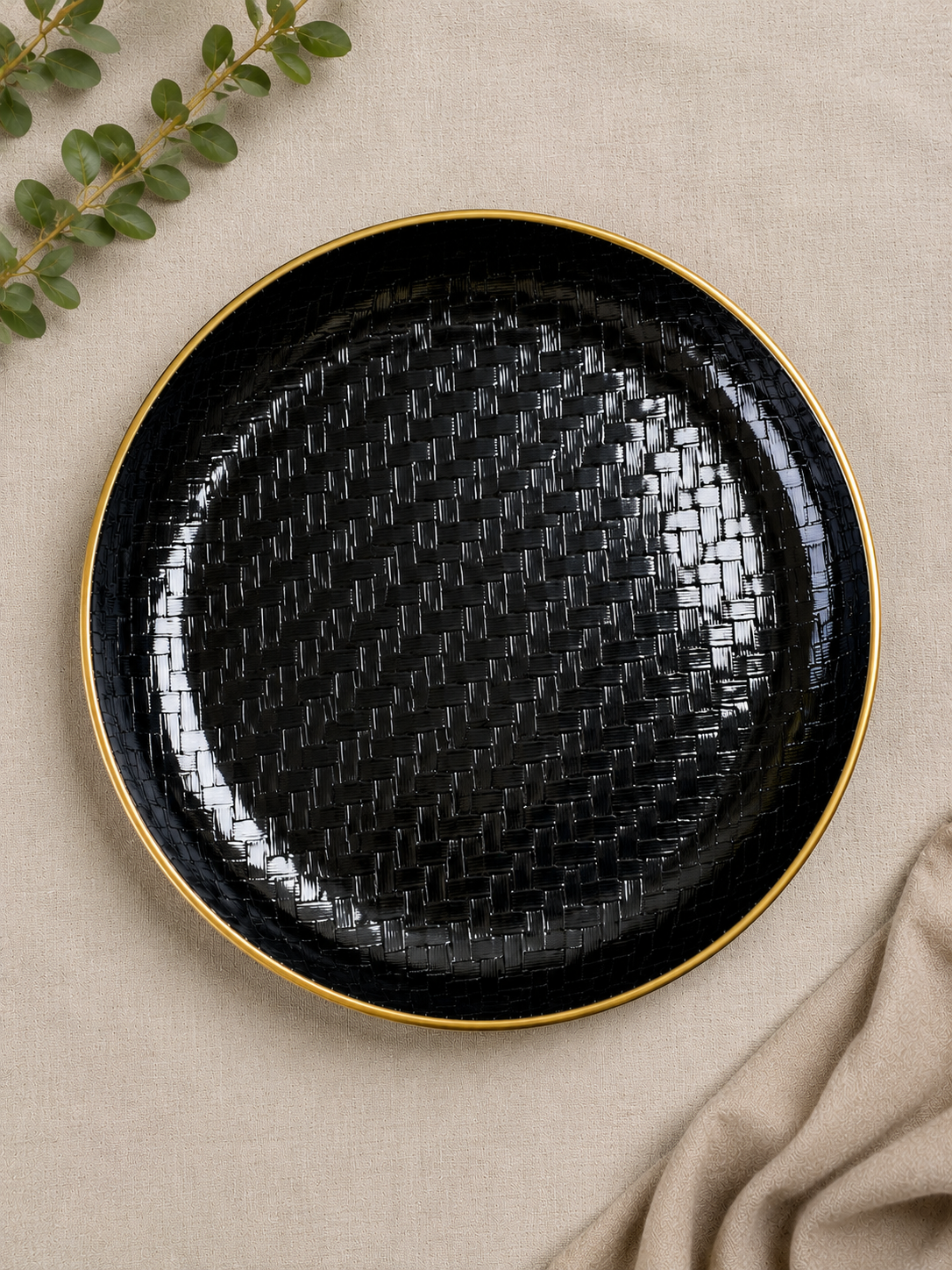 Woven Collection 10" Black/Gold 'Superior'