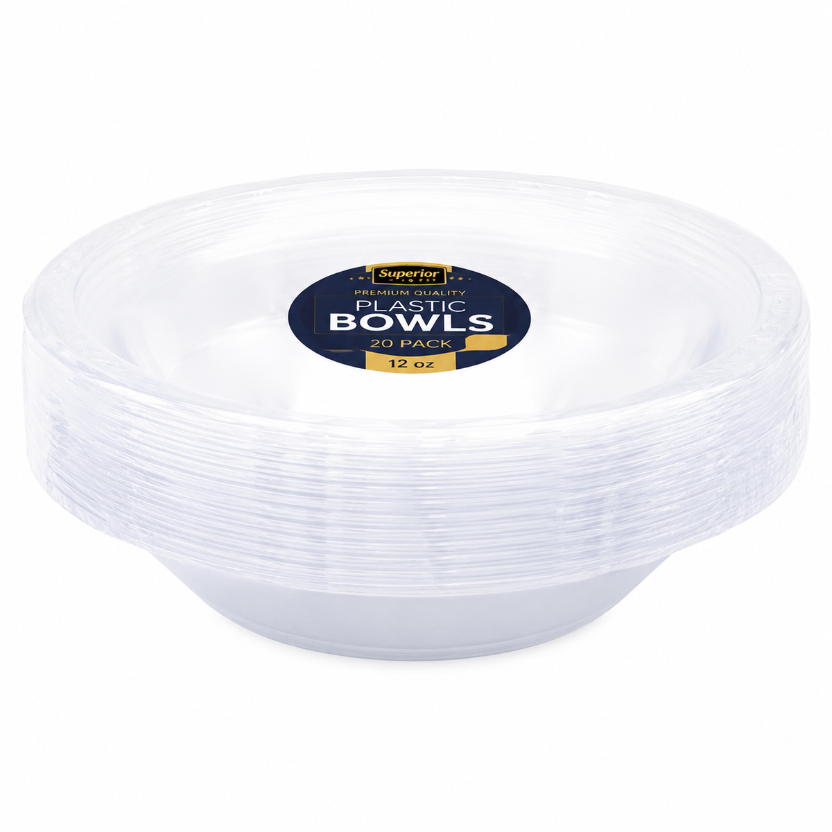 Pearl Collection Bowls 12oz Clear 'Superior' 12/20's