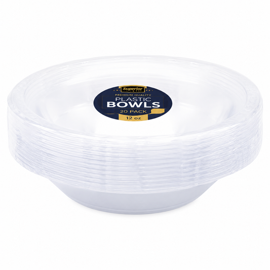 Pearl Collection Bowls 12oz Clear 'Superior' 12/20's