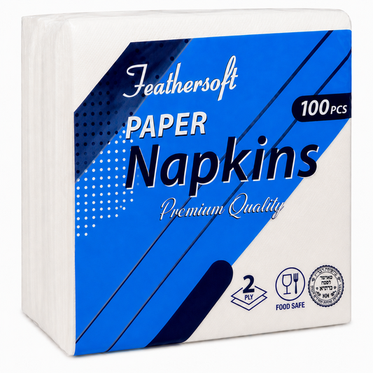 Premium Napkins White 33cm  'Feathersoft' 20/100's