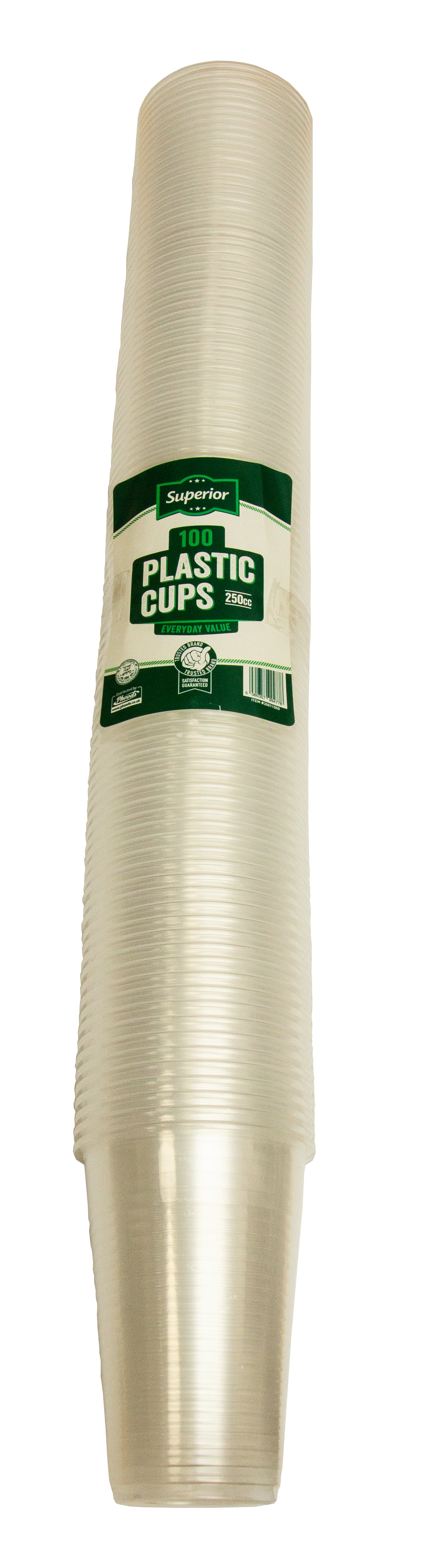 Plastic Cups Clear 250cc Clear 'Superior'