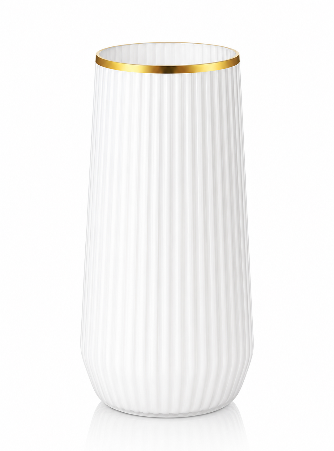Stemless Tall Wine Glasses 9oz White/Gold 'Superior' 8/6's