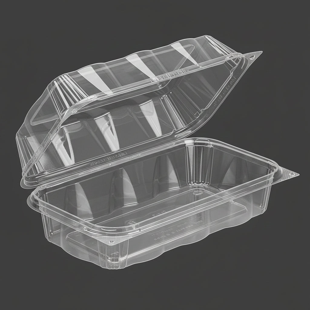 Plastic Containers 'Crystal Fresh' Clear Hinged Lid