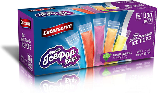 Plastic Clear Ice Pop Bags With Funnel 'Sealpro'