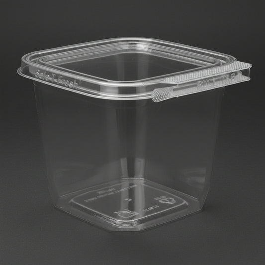Plastic Containers 24oz 'SquareWare' Tamper Evident
