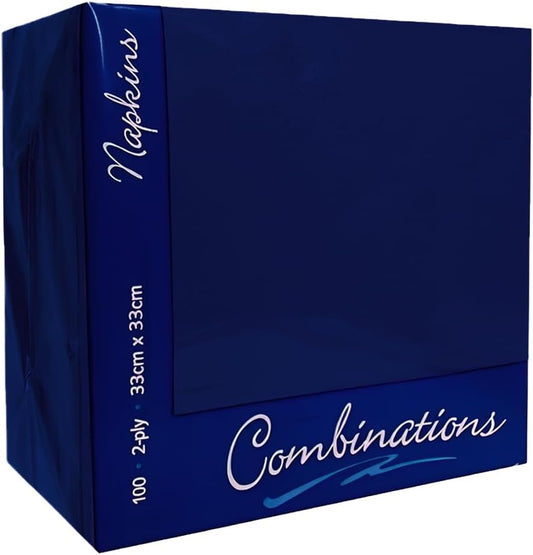 Premium Napkins Dark Blue 33cm 'Combinations'