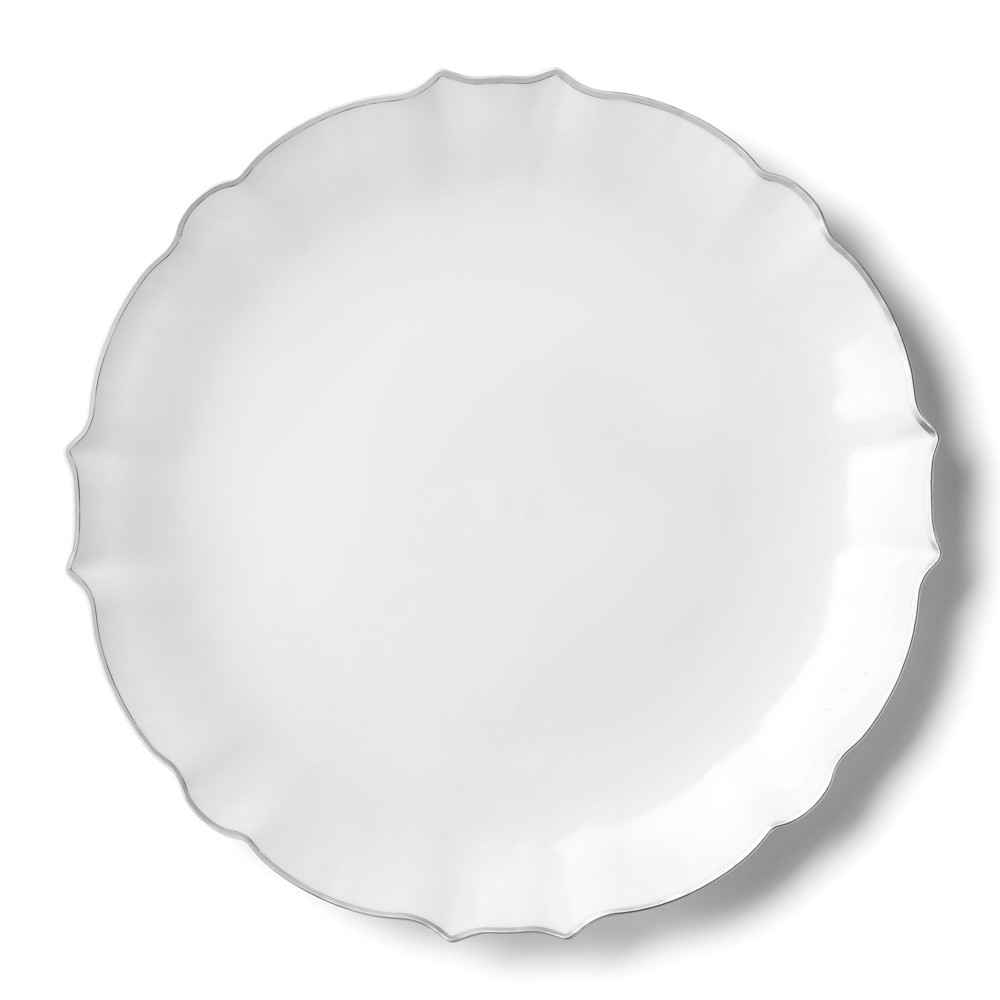 Plates 10" White/Silver 'Decor'