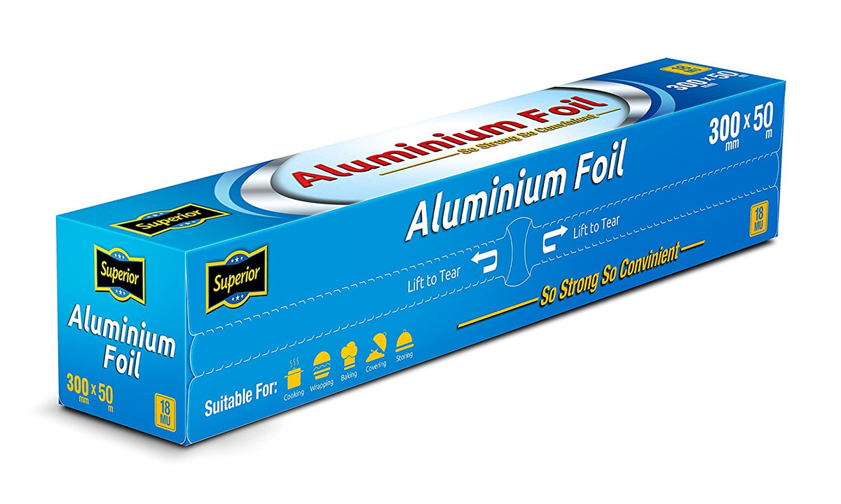 Aluminium Foil Roll 18mu ' Superior' 300mm x 50m 6's