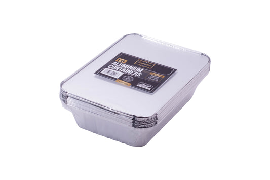 Aluminium Containers Packed 1 Litre Flat 'Superior'