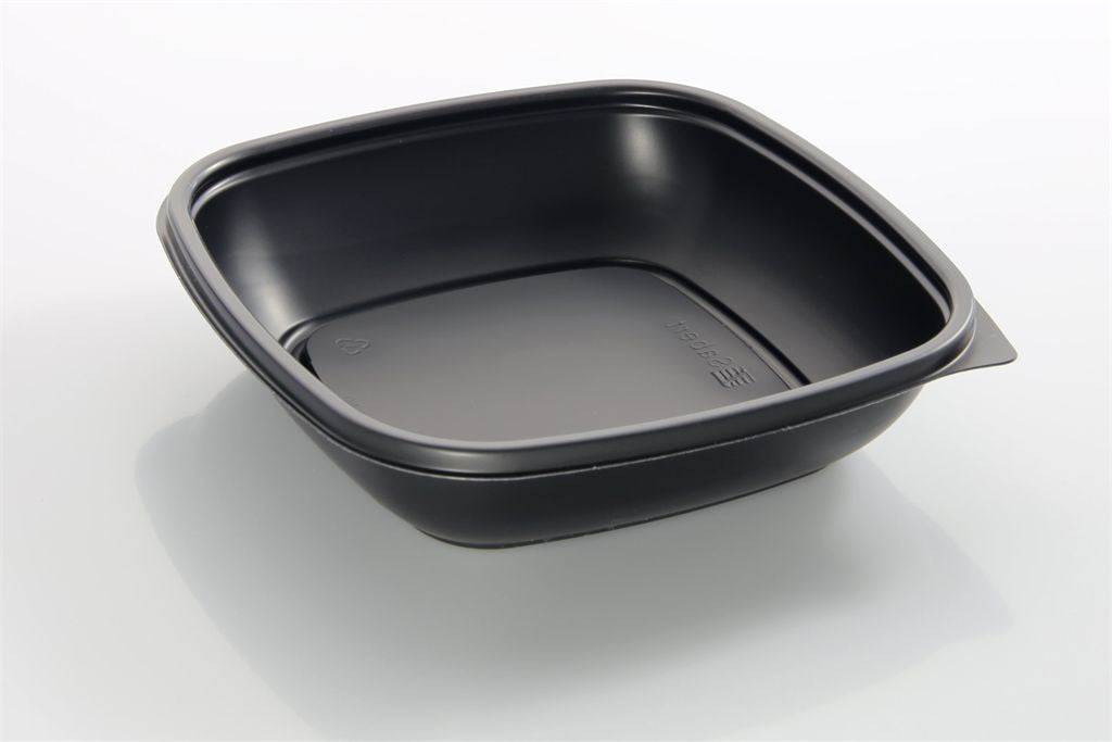 Plastic Square Containers Black 500ml