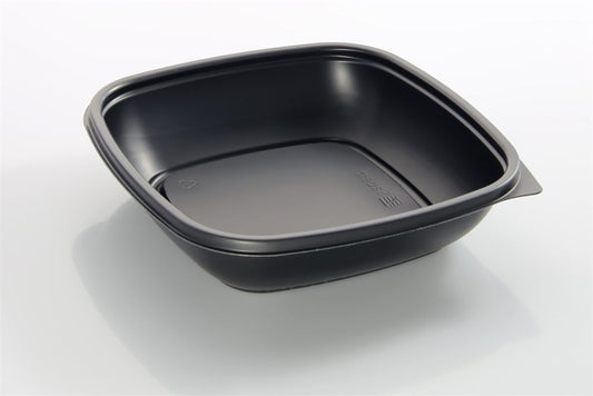 Plastic Square Containers Black 500ml