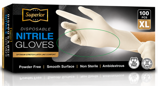 Latex Feel Gloves X-Large 'Superior' 10/100's
